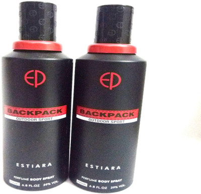 

ESTIARA BACK PACK OUTDOOR SPORT Perfume Body Spray - For Men(400 ml, Pack of 2)