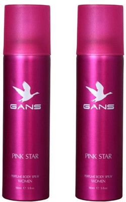 

GANS Pink Star Perfume Body Spray For Women - 150ml (Pack of 2) Body Spray - For Women(150 ml, Pack of 2)