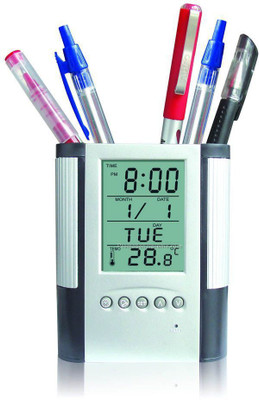 

Gift Studio Digital Silver Clock
