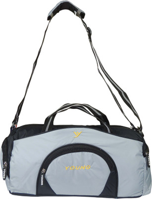 

Young Light Weight Polyester Soft Padding Shoe Pocket Gym Bag Sports Duffel Gym Bag(Grey)