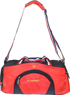 

Young Light Weight Polyester Soft Padding Shoe Pocket Gym Bag Sports Duffel Gym Bag(Red)