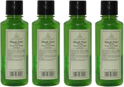 Khadi Pure HERBAL NEEM FACE WASH-PACK OF 4 Face Wash(840 ml)