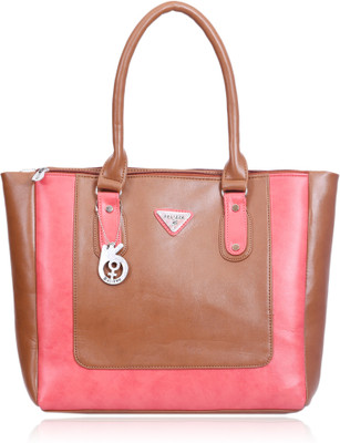 

Belizza Hand-held Bag(Pink, Brown), Brown;pink