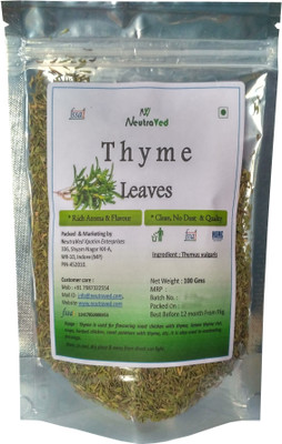 

Neutraved Thyme Dried Leaves II Thyme Seasoning II 100 Gm(100 g)