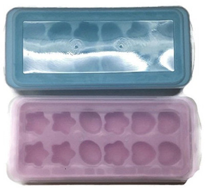 JERN OSS1136 Multicolor Plastic Ice Cube Tray(Pack of2)