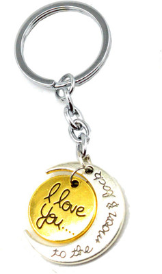 

Faynci I Love You To The Moon and Back Keychain Keyring Nice Gift Moon Heart Key Chain