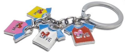 kd collections T-SHIRT Metal Keyring Key chain for Car and Bikes Key Chain