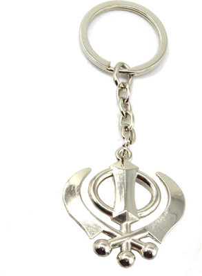 Faynci Punjabi Sign Khanda Design High Quality Stainless Steel Key Chain Key Chain