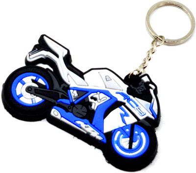 Faynci Premium Quality Silicone KTM RC8 Blue White Bike Shape Logo Key Chain for Bike Lover Key Chain available at flipkart for Rs.164