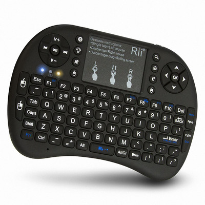 

AFRODIVE Wireless Touchpad Keyboard, Wireless Mini Keyboard, Bluetooth Keyboard Multifunction Mini Wireless Air Mouse Keyboard K25 Wireless Remote Mouse 78-Key Keyboard Touchpad Combo Wireless Keyboard with 6-axis Remote Mouse Function for Windows and Mac