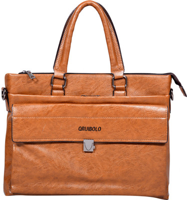 

pragee 16 inch Expandable Laptop Messenger Bag(Brown)