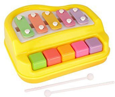 

Generic 2 In 1 Xylophone Piano Knock And Press Musical Instrument Two Mallets Educational Toy Preschool Toy For Kids Toddlers(Multicolor)