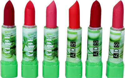 

ADS Aloe multicolor lipstick set of 6(Multicolor, 1.5 ml)