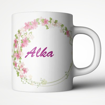 Abaronee Alka in flower Ceramic Coffee Mug(350 ml)