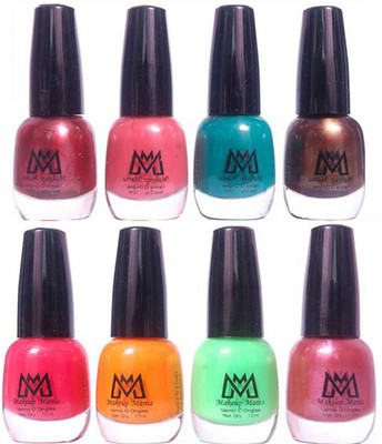 

Makeup Mania Premium Nail Polish - Combo of 8 Trendy Nail Paint Set- (MM# 26-41) Radium Green, Coffee, Pink, Peach, Sea Green, Light Brown(Pack of 8)