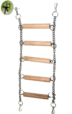 

Pets Empire Natural Wooden Bridge Chewing,Hanging Parrot Toy For Small Parrots & Birds Wooden, Steel Chew Toy For Bird