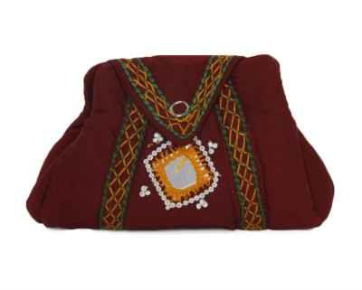 

TRIBES INDIA purse samosa Pouch(Maroon)