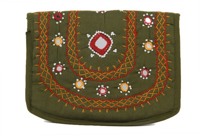 

TRIBES INDIA banjara purse moti Pouch(Green)