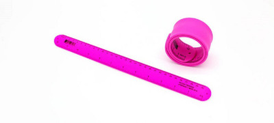 

UNTOLD Slap ruler Bracelets for Kids, Girls, Boys, Teen |Slap Ruler Bracelet for Fidget and Sensory - Made of Silicone Rubber | Great Party Favors Ruler(Set of 1, Pink)