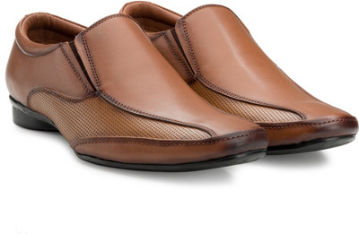 

Escaro Men's Leather Formal Slip On For Men(Tan