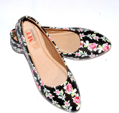 

M.T. mt001 Bellies For Women(Multicolor, Black and flower print