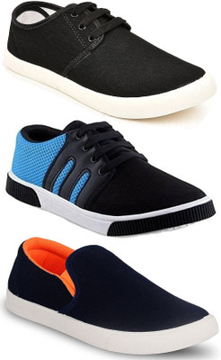 

Long Walk Men Combo pack of 3 Sneakers For Men(Multicolor, Black