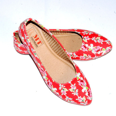 

M.T. MT003_37 Jutis For Women(Red, Red with flower prnt