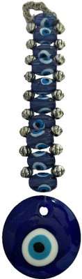 

DivyaMantra Feng Shui Evil Eye with 10 Beads Hanging Decorative Showpiece - 18 cm(Polyresin, Blue)