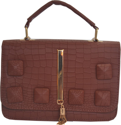

ADORSY Girls Casual Brown Rexine Sling Bag