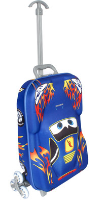 

HSR Kids 3D Blue Childern's Trolley Bag Small Travel Bag - 30x20x81(Blue)