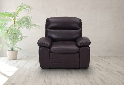

RoyalOak Brio Leatherette 1 Seater Sofa(Finish Color - Brown)