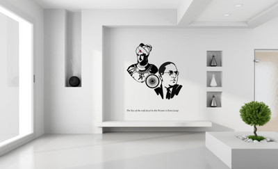 peacockirde 60 cm Dr Ambedkar I Samrat Ashok Self Adhesive Sticker(Pack of 1)