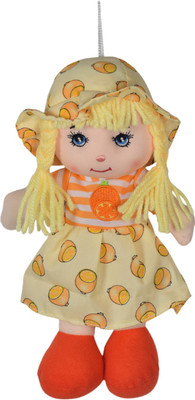 

Ultra Cute Hanging Baby Doll Soft Toy Yellow with Orange Shoe - 10 inch(Yellow, Orange), Orange;yellow