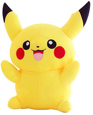 

M-Alive Yellow Pikachu Pokemon Stuffed Soft Plush Toy - 25 cm(Multicolor)