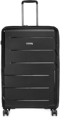Teakwood Trolley Bags Check-in Luggage -  inch(Black