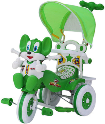 Babyjoys Baby Tricycle with Parental Control, Green Baby Tricycle with Parental Control, Green Tricycle(Green)