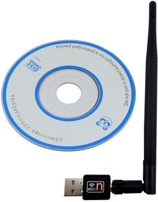 

Etake Wifi Dongle with Antenna n 600 Wireless LAN Network PC Laptop USB Adapter(Black)