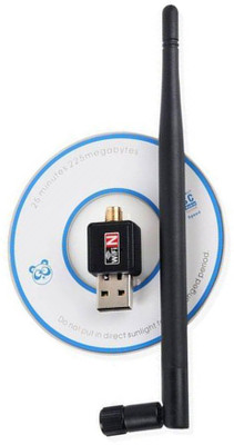 

Etake Wifi Antenna 600 Mbps Dongle Connector 802.11n Wi Fi 2.4GHz Wireless LAN Network Card External PC Desktop Laptop USB Adapter(Black)