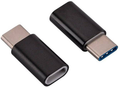 

Oxza PACK OF 2 Micro USB to type C CONVERTER for charging USB Adapter(Black)
