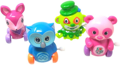 

Akrobo Windup Chain Toys for Kids, Set of 4(Multicolor)