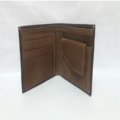 

Hi Style Men Brown Genuine Leather Wallet(3 Card Slots)