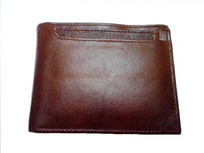 

RN Fashion Men Brown Genuine Leather Wallet(7 Card Slots)