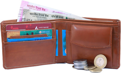 

goodhand Men Tan Genuine Leather Wallet(5 Card Slots)