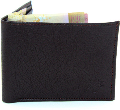 

Nietz Men Brown Genuine Leather Wallet(5 Card Slots), Black