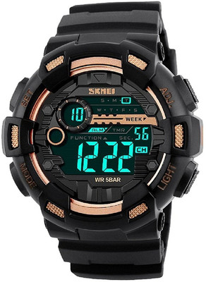 

Skmei 1243 Gold Black Chronograph Digital Watch - For Men