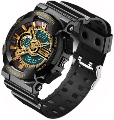 Sanda SD-299 Dual Analog Digital Led Display S-Shock Watch  - For Men   Watches  (Sanda)