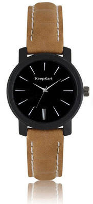 

Keepkart 504 Brown Leather Strap Couple Watch For Men And Women Watch - For Girls