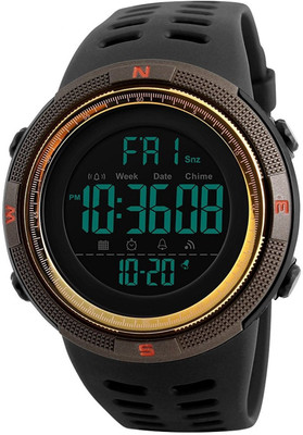 

Skmei 1251 Gold Brown Chronograph Digital Watch - For Men