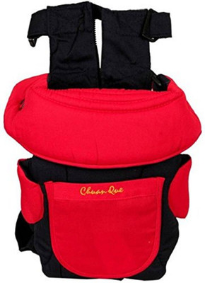 

RIMJHIM TOYS Chuan Que Adjustable Hands-Free 4-In-1 Baby Carrier Bag Baby Carrier(BLACK-RED, Front Carry facing in)