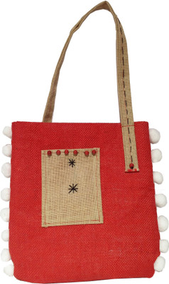 

Khadi Eco Basket Trendy & Contemprory Jute Bag Multipurpose Bag(Red, 30 L)